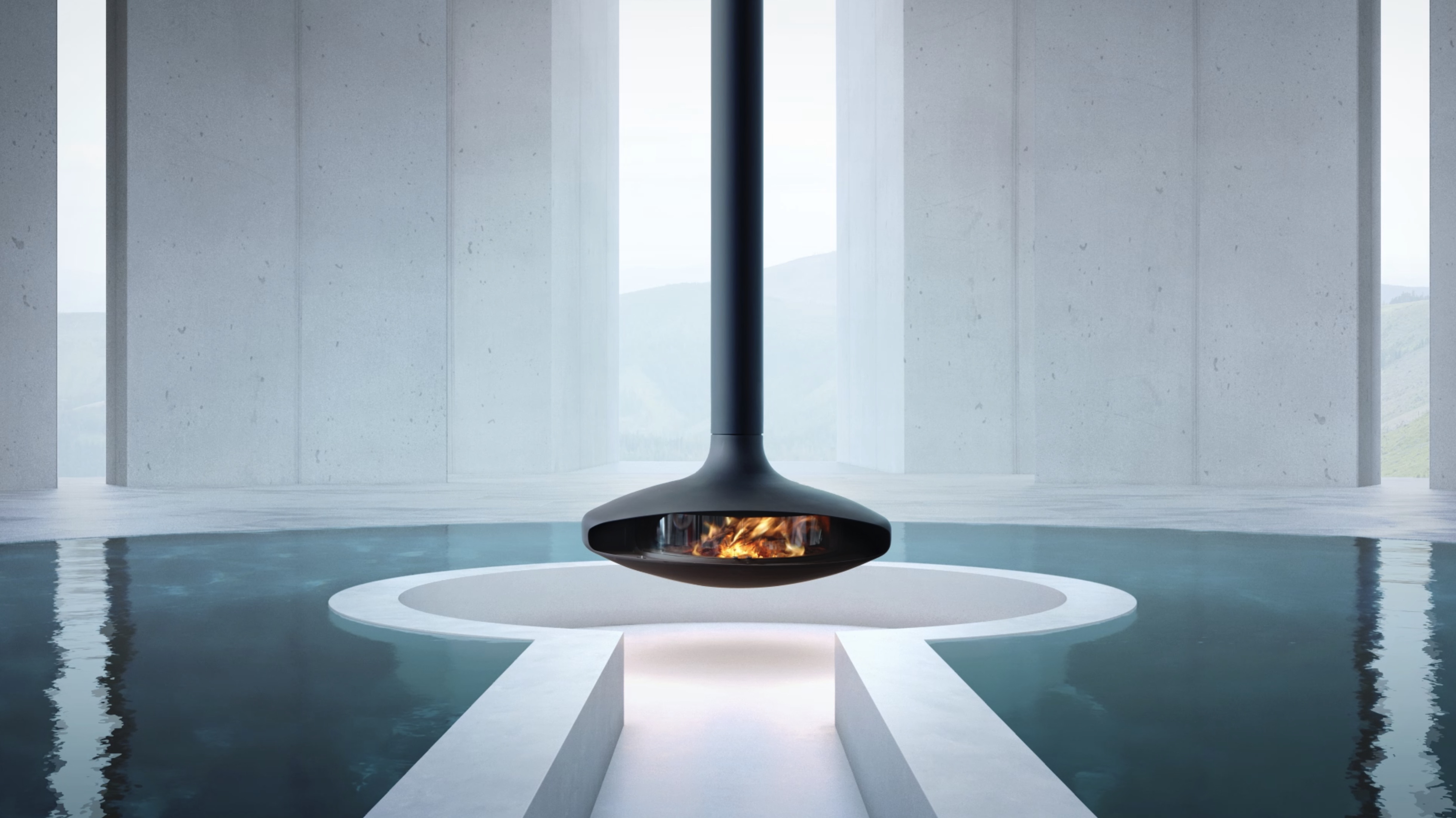 Bioethanol fireplace - FOYER N°2 - Cheminées Bio Art Concept - contemporary  / open / 2-sided